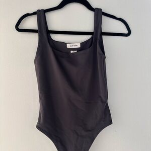 Aritzia Babaton Dark Gray Bodysuit